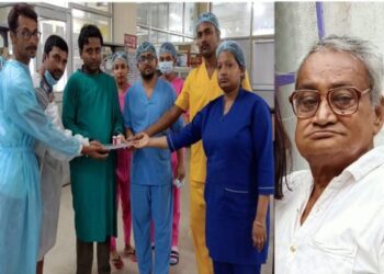 কাটোয়া হাসপাতালে মৃত বৃদ্ধের চক্ষুদান করল পরিবার