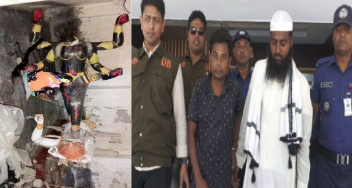 বাংলাদেশের ঝিনাইদহে শতাব্দী প্রাচীন কালী প্রতিমা ভাঙচুরের ঘটনায় গ্রেফতার ৩ জিহাদি