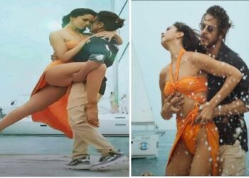 ‘পাঠান’ ছবিতে ‘বেশরম রঙ’ গানে গেরুয়া রঙের বিকিনি পরা দীপিকার সঙ্গে শাহরুখ খান, সোশ্যাল মিডিয়ায় শুরু হয়েছে হ্যাশট্যাগ বয়কট ট্রেন্ড