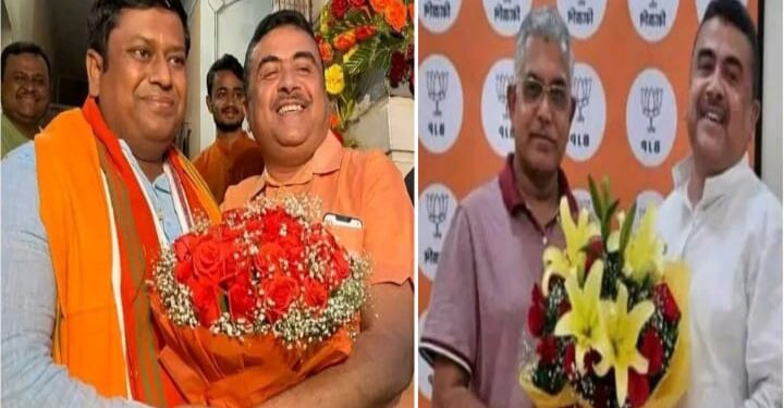 পঞ্চায়েত নির্বাচনের আগে শুভেন্দু- দিলীপ ও সুকান্তকে এক করল বিজেপি নেতৃত্ব