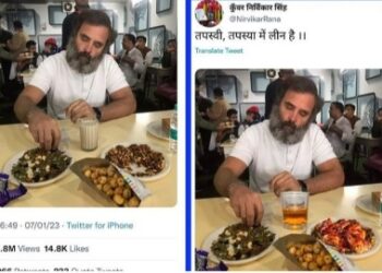 ‘ভারত জোড়ো যাত্রা’ রাহুল গান্ধীর মধ্যাহ্ন ভোজনকে ‘তপস্বী, তপস্যায় নিযুক্ত’ বলে কটাক্ষ