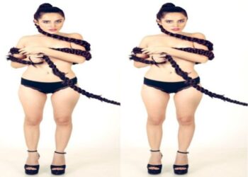 চুলের বিনুনি দিয়ে ঢাকা বক্ষ যুগল, পরতে কালো অন্তর্বাস, সোশ্যাল মিডিয়ায় নতুন রুপে উরফি জাভেদ