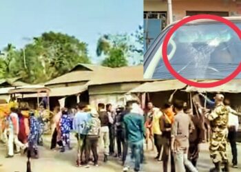 কেন্দ্রীয় স্বরাষ্ট্র প্রতিমন্ত্রী নিশীথ প্রামাণিকের গাড়ির উপর হামলা