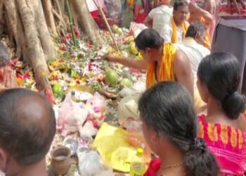 শীতলা মায়ের বাৎসরিক পুজোকে কেন্দ্র করে মেতে উঠল পূর্বস্থলী