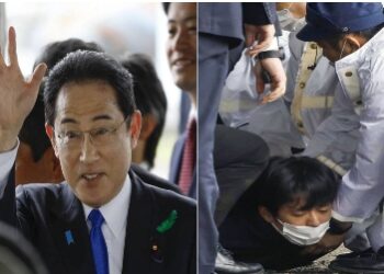 জাপানের প্রধানমন্ত্রীর উপর প্রাণঘাতী হামলা, অল্পের জন্য প্রাণ রক্ষা