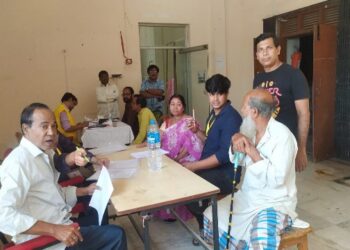 গুসকরায় আয়োজিত হল বিনামূল্যে স্বাস্থ্য পরীক্ষা শিবির