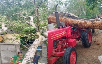 প্রাকৃতিক বিপর্যয়ে ক্ষতিগ্রস্ত হল আউশগ্রামের সাঁতলা গ্রাম