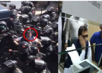 দুর্নীতি মামলায় আদালতে হাজিরা দেওয়ার সময় গ্রেফতার ইমরান খান