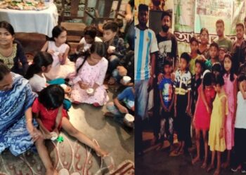 পথ দূর্ঘটনায় নিহত সঙ্গীর স্মরণে দমদমের দু:স্থ শিশুদের নিয়ে শ্রাদ্ধানুষ্ঠানের আয়োজন করলেন বন্ধুরা