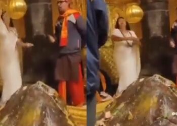 কেদারনাথ ধামে পবিত্র জ্যোতির্লিঙ্গে মহিলার টাকা ছোড়ার ভিডিও ভাইরাল