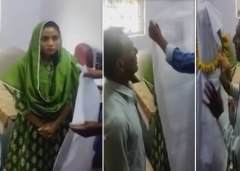 মুসলমান ছেলের সাথে পালিয়েছে মেয়ে, থানাতে ডেকে মেয়েকে কফন ও মালা পড়ালেন ক্ষুব্ধ বাবা