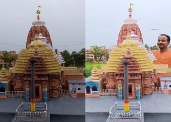 বাতিল জিনিস দিয়ে পুরীর জগন্নাথ মন্দির তৈরি করলেন গুসকরার শিক্ষক