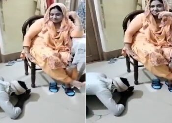 সমাজবাদী পার্টি পরিচালিত পুরসভার চেয়ারম্যান শাহীন বেগমের পায়ের কাছে দলিত ঝাড়ুদারের মাথা রাখার ভিডিও ভাইরাল