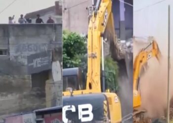 নুহ-তে তিন তলা বাণিজ্যিক ভবন ভেঙে গুঁড়িয়ে দিল প্রশাসন, ওই ভবন থেকেই হিন্দুদের শোভাযাত্রায় পাথর ছুড়েছিল দাঙ্গাকারীরা