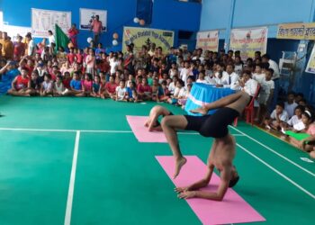 বালুরঘাটে বঙ্গীয় প্রাদেশিক জাতীয় ক্রীড়া ও শক্তি সংঘের উদ্যোগে যোগা ও অঙ্কন প্রতিযোগিতা