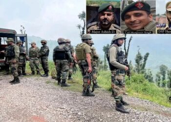 জম্মু-কাশ্মীরের অনন্তনাগ জেলায় সন্ত্রাসবিরোধী অভিযানে দুই সেনা কর্মকর্তা এবং একজন পুলিশ সদস্য শহীদ
