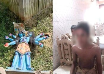 টাঙ্গাইলে হিন্দুদের মন্দিরের দেবদেবীর প্রতিমা ভাঙচুরের অভিযোগে গ্রেফতার মাদ্রাসার ছাত্র