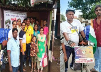 স্বেচ্ছায় রক্তদান করার জন্য দেশবাসীকে সচেতন করতে দেশভ্রমণে হুগলির যুবক