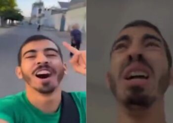 হামাসের ছোড়া রকেট দেখে হেসে ‘আল্লাহু আকবর’ শ্লোগান, পালটা ইসরায়েল বিমান হামলা চালাতেই কান্নায় ভেঙে পড়ল গাজার যুবক