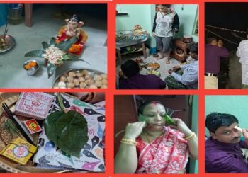 দশমীর রাতেই সিদ্ধিদাতা গনেশকে অধিষ্ঠিত রেখে ব্যতিক্রমী পুজোপাঠ বর্ধমানের চৌধুরী বাড়িতে