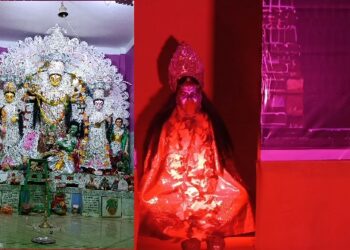 ভাতারের উদয় সংঘের ‘তারাপীঠের মহা শ্মশানে’ জীবন্ত তারা মায়ের দর্শণ করছেন দর্শণার্থীরা