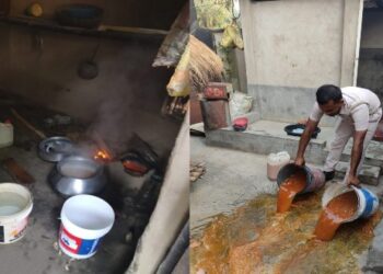 ভাতারে ফের চোলাইয়ের ভাটিতে হানা পুলিশের, বাজেয়াপ্ত বিপুল পরিমান মদ ও মদের উপকরণ থানার পুলিশ