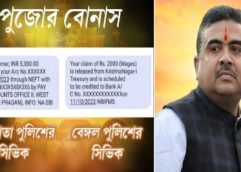 ‘কলকাতার সিভিকের ৫,০০০,বাকি রাজ্যের সিভিকের বোনাস ২,০০০ কেন?’ প্রতিবাদ জানালেন শুভেন্দু