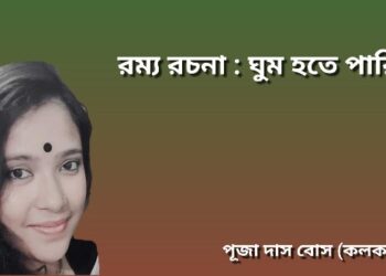 রম্য রচনা : ঘুম হতে পারিনি
