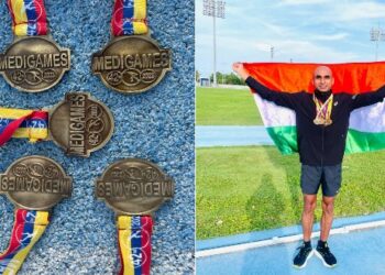 কলম্বিয়ার কার্টেজেনাতে বিশ্ব অ্যাথলেটিক্সে ৫ স্বর্ণপদক জয় করলেন ভারতীয় সেনার কর্নেল সঞ্জীব মালিক