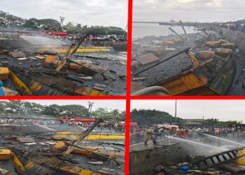 বিশাখাপত্তনমের ভাইজাগে ভয়াবহ অগ্নিকাণ্ডে ভস্মীভূত সমুদ্রে নোঙর করা ৪০ টি মাছ ধরার নৌকা