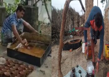 মুখে হাসি ফুটল আউশগ্রামের খেজুর গুড় ব্যবসায়ীদের