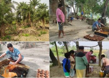 এখনো শীতের দেখা নেই, দুশ্চিন্তায় খেজুর গুড় প্রস্তুতকারকরা
