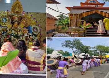 নবান্ন উৎসবে মেতে উঠল দেওয়ানদীঘির মাহিনগর গ্রাম