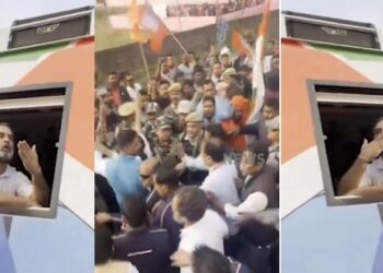 “মোদী মোদী” শ্লোগান দেওয়া লোকজনদের উদ্দেশ্যে ‘ফ্লাইং কিস’ দিলেন ‘বিরক্ত’ রাহুল গাঁধি