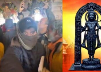 মাথায় টুপি ও মুখে মাফলার জড়িয়ে গোপনে রামলালা দর্শন করলেন এই বলিউড অভিনেতা