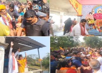 শুভেন্দুকে উলু আর শঙ্খ ধ্বনিতে স্বাগত জানালেন মহিলারা, লোকসভা ভোটের আগে কিসের ইঙ্গিত দিচ্ছে সন্দেশখালী ?