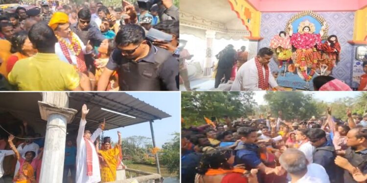 শুভেন্দুকে উলু আর শঙ্খ ধ্বনিতে স্বাগত জানালেন মহিলারা, লোকসভা ভোটের আগে কিসের ইঙ্গিত দিচ্ছে সন্দেশখালী ?