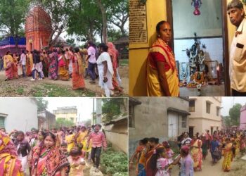 ‘আনন্দমঠ’ আশ্রমে দোল উৎসবে মেতে উঠল মঙ্গলকোটের গণপুরবাসীরা