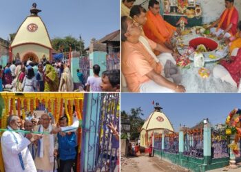 স্বপ্নাদেশ পাওয়া ব্রাহ্মণের দেখানো জমি খুঁড়ে বেরিয়ে আসে স্বয়ম্ভু লিঙ্গ, শিবরাত্রির দিন মাটির ঘর থেকে নতুন মন্দিরে প্রবেশ করলেন ভাতারের কুলনগরের ভগবান মহাদেব 