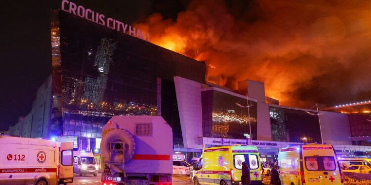 মস্কোর কনসার্ট হলে হামলার দায় স্বীকার করল ইসলামি স্টেট, হামলায় মৃত বেড়ে ৬০-আহত ১৪৫, হামলার নিন্দা করল তালিবান