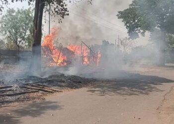 দুর্গাপুরে বিজেপির কার্যালয়ে আগুন লাগানোর অভিযোগ তৃণমূলের বিরুদ্ধে
