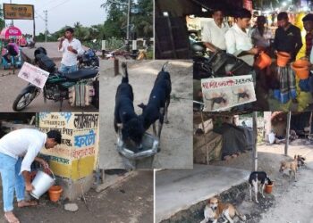 তীব্র দাবদহে পশুপাখিদের তৃষ্ণা মেটাতে বাড়ির খোলা জায়গায় ও দোকানের সামনে পাত্রে সর্বদা জল মজুত রাখার আবেদন জানালেন ভাতারের যুবক