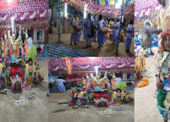 এলাকাবাসীর মঙ্গল কামনায় বাঁকুড়ার বাসুদেবপুর গ্রামে চলছে রাধানাম সংকীর্তন