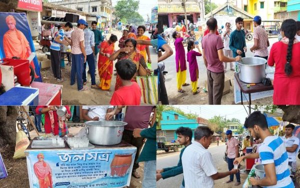 টিফিনের খরচ বাঁচিয়ে জলসত্র, স্বামীজির আদর্শে অনুপ্রাণিত ভাতারের পড়ুয়াদের মানবিক উদ্যোগ
