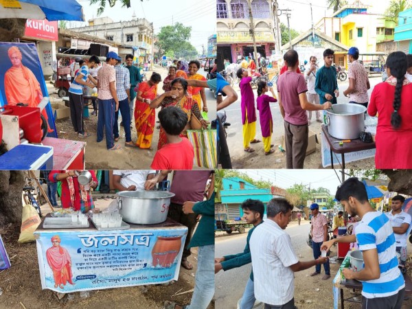 টিফিনের খরচ বাঁচিয়ে জলসত্র, স্বামীজির আদর্শে অনুপ্রাণিত ভাতারের পড়ুয়াদের মানবিক উদ্যোগ