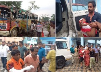 মেমারিতে লরি-বাসের মুখোমুখি সংঘর্ষ আহত ১১ বাসযাত্রী