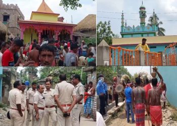 মসজিদের পাশে মন্দির, মন্তশ্বরের ধেনুয়া গ্রামে ব্যাপক পুলিশি নিরাপত্তায় চলছে ধর্মরাজের পূজো
