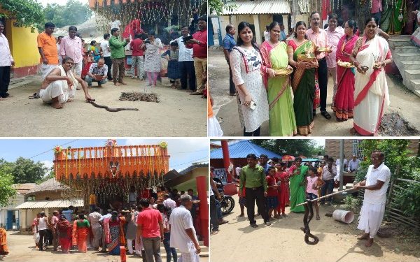 কেউটে প্রজাতির জ্যান্ত ‘ঝাঁকলাই’ সাপকে দেবীজ্ঞানে পুজো করেন বর্ধমনের সাত গ্রামের বাসিন্দারা