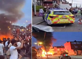 ব্রিটেনের লিডস শহরে মুসলিম শরণার্থীদের ব্যাপক দাঙ্গা, পুলিশের গাড়িসহ যানবাহন ভাঙচুর ও অগ্নিসংযোগ, উঠছে ‘বিজাতীয় সংস্কৃতি’ আমদানি বন্ধের দাবি