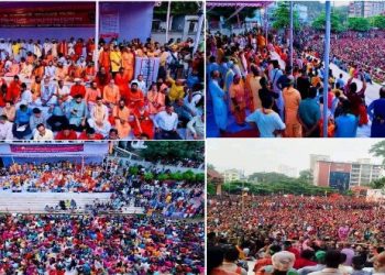 চট্টগ্রামের লালদীঘি ময়দানে লক্ষাধিক হিন্দুর ঐতিহাসিক মহা সমাবেশ, শুভেন্দু অধিকারী বললেন : ‘ওপারের সনাতনী বোন ও ভাইদের সংকটের সময়ে পাশে আছি’